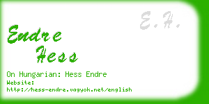 endre hess business card